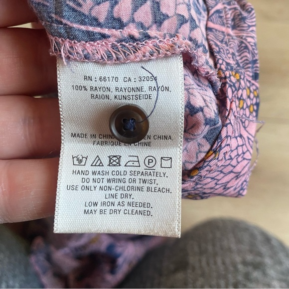 Anthropologie 52 Conversations Colloquial Blouse fairy castle print mystical 4 - Picture 10 of 12